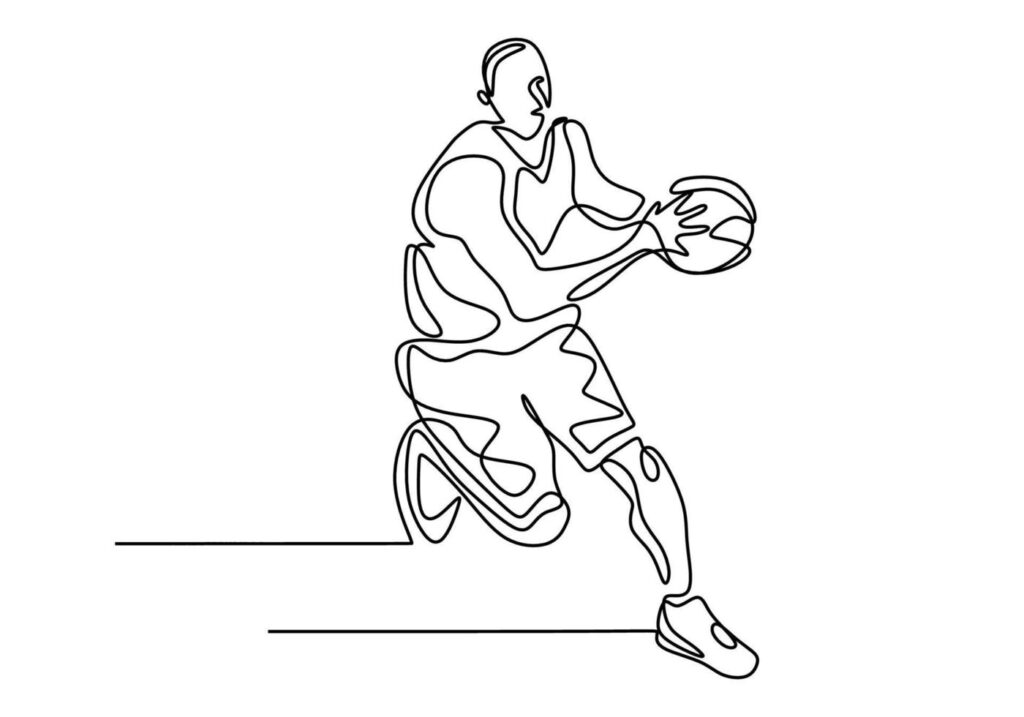 What styles of art are featured in drawing= basketball?